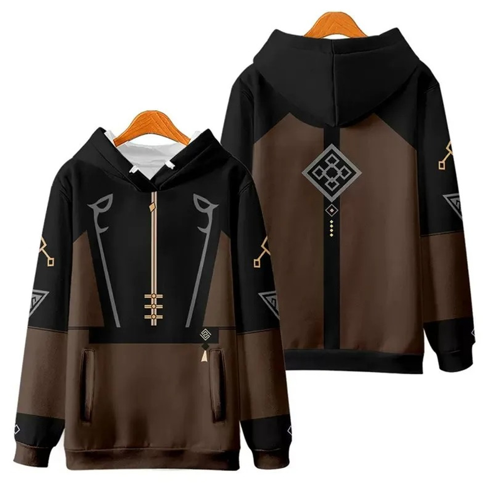 Zhongli All Over Print 3D Hoodie Zip Hoodie, Zhongli Genshin Impact 3D Hoodie Zip Hoodie Fleece Hoodie