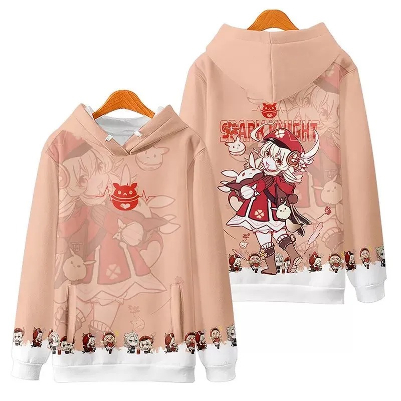 Klee All Over Print 3D Hoodie Zip Hoodie, Klee Genshin Impact 3D Hoodie Zip Hoodie Fleece Hoodie,Klee Hoodie 3D