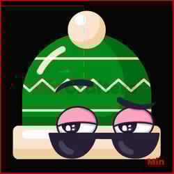 christmas winter hat face kawaii svg, christmas svg, hat svg, christmas face svg