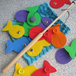 Magnetic Felt  Fishing Game,   Travel Toy for  Busy Bag