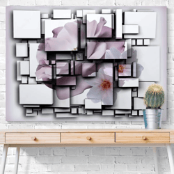 Flowers Canvas Art Floral 3d Prints Modern 3d Wall Decor