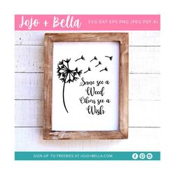 some see a weed others see a wish svg, dandelion svg, wish svg, dandelion flower svg, flower svg, dandelion cut files, c