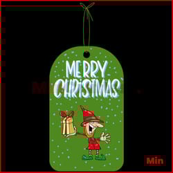 merry christmas with gift svg, christmas svg, gift svg, christmas cartoon svg