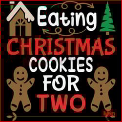 eating christmas cookies for two svg, christmas svg, christmas cookies for two svg
