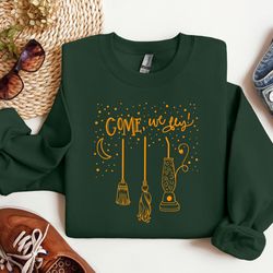 come we fly shirt, halloween shirt, sanderson sisters, hocus shirt, halloween funny tee, fall clothing, come we fly