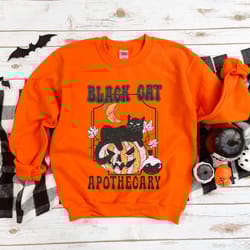 cute black cat sweatshirt, cat lover shirt, halloween cat shirt, halloween party 2023 shirt, halloween funny black cat f