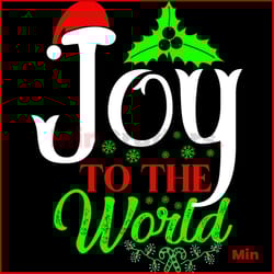 joy to the world svg, christmas svg, christmas joy svg, holly svg