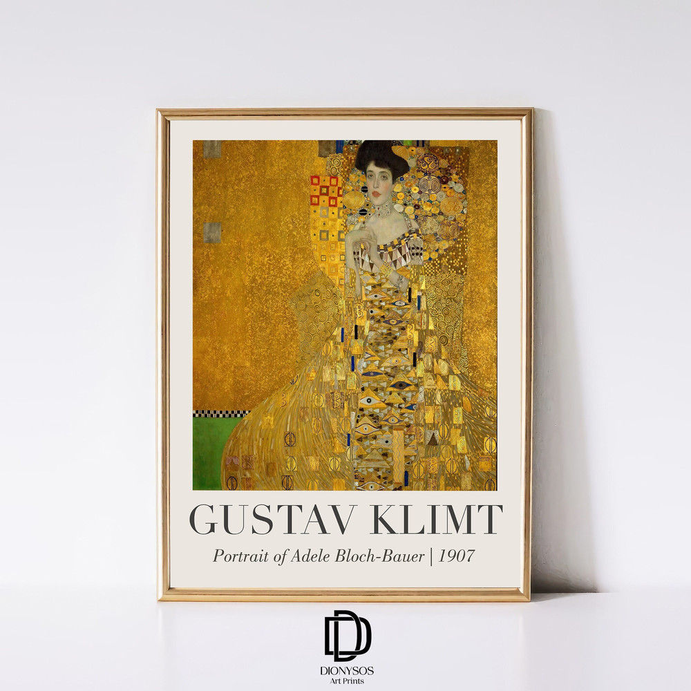 Gustav Klimt Woman Print, Vintage Gustav Klimt Printable Wall Art, Gustav Klimt Exhibition Poster, Art Nouveau Decor, Digital Download.jpg