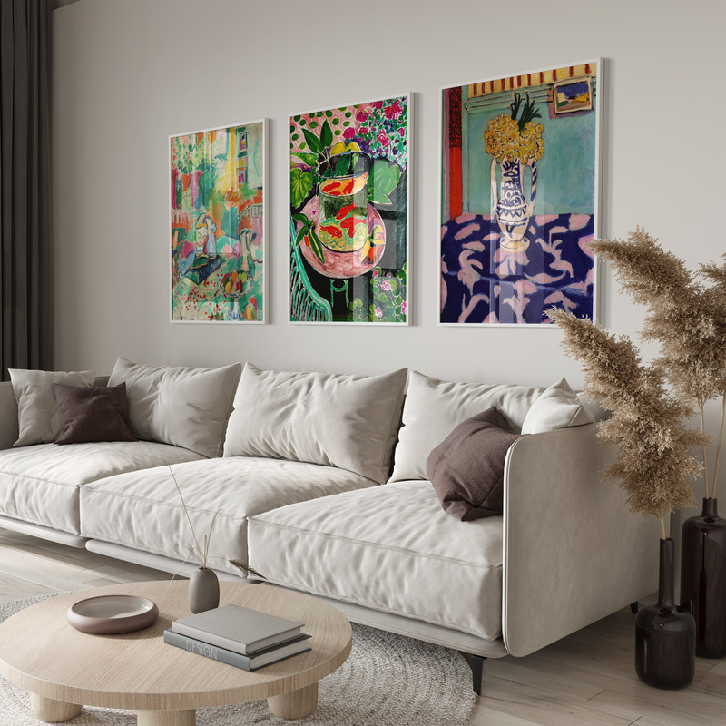 Artful Matisse Art Print Set of 3, Matisse Wall Art, Matisse Gallery Wall Set, Henri Matisse Poster Set, Museum Poster, Digital Download.jpg
