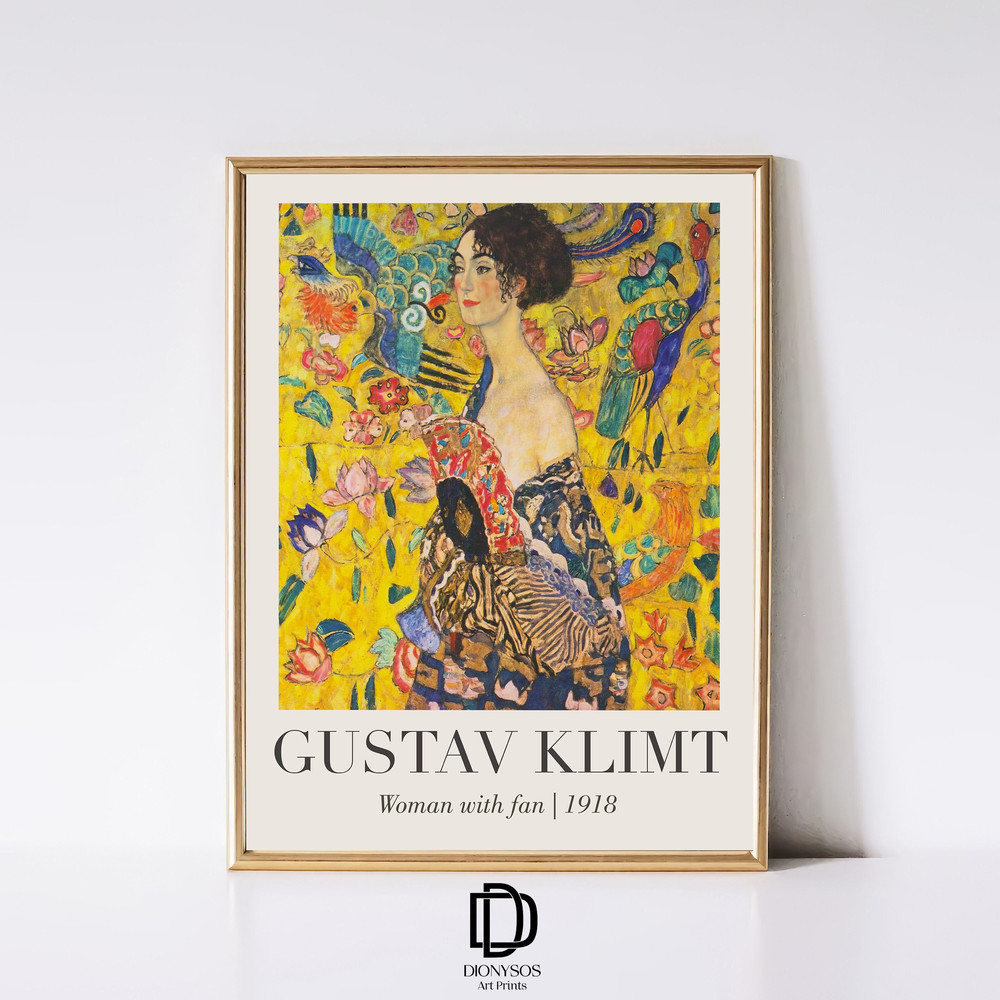 Gustav Klimt Portrait Print, Vintage Gustav Klimt Printable Wall Art, Gustav Klimt Exhibition Poster, Art Nouveau Decor, Digital Download.jpg