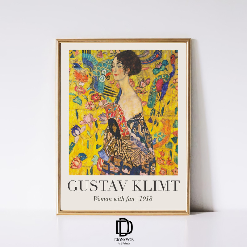 Gustav Klimt Portrait Print, Vintage Gustav Klimt Printable Wall Art, Gustav Klimt Exhibition Poster, Art Nouveau Decor, Digital Download.jpg