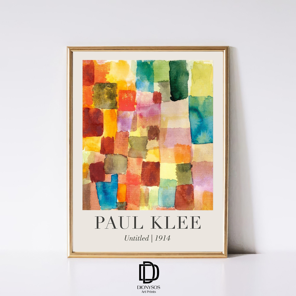 Paul Klee Untitled Art Print, Vintage Paul Klee Wall Art, Paul Klee Pastel Exhibition Poster, Abstract Wall Art Decor, Digital Download-1.jpg