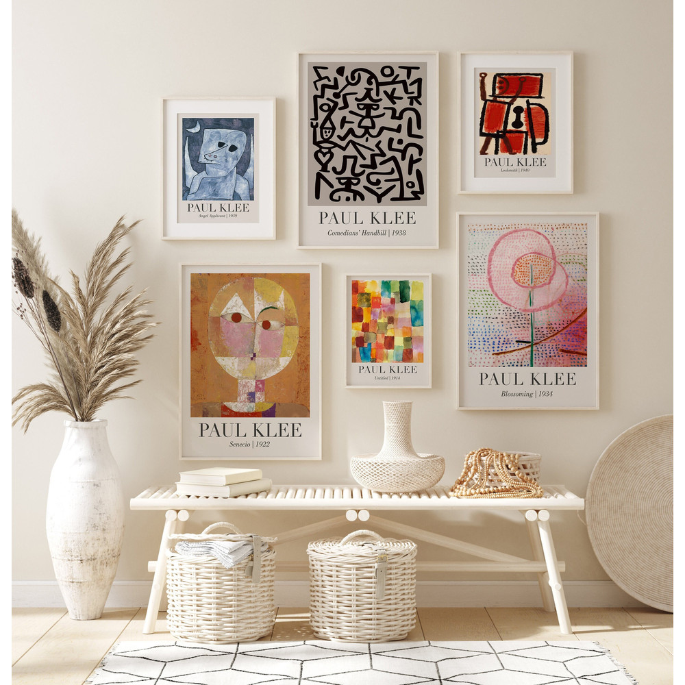Paul Klee Set of 6 Art Print, Vintage Paul Klee Gallery Set, Paul Klee Exhibition Poster, Abstract Klee Wall Art Decor, Digital Download-1.jpg