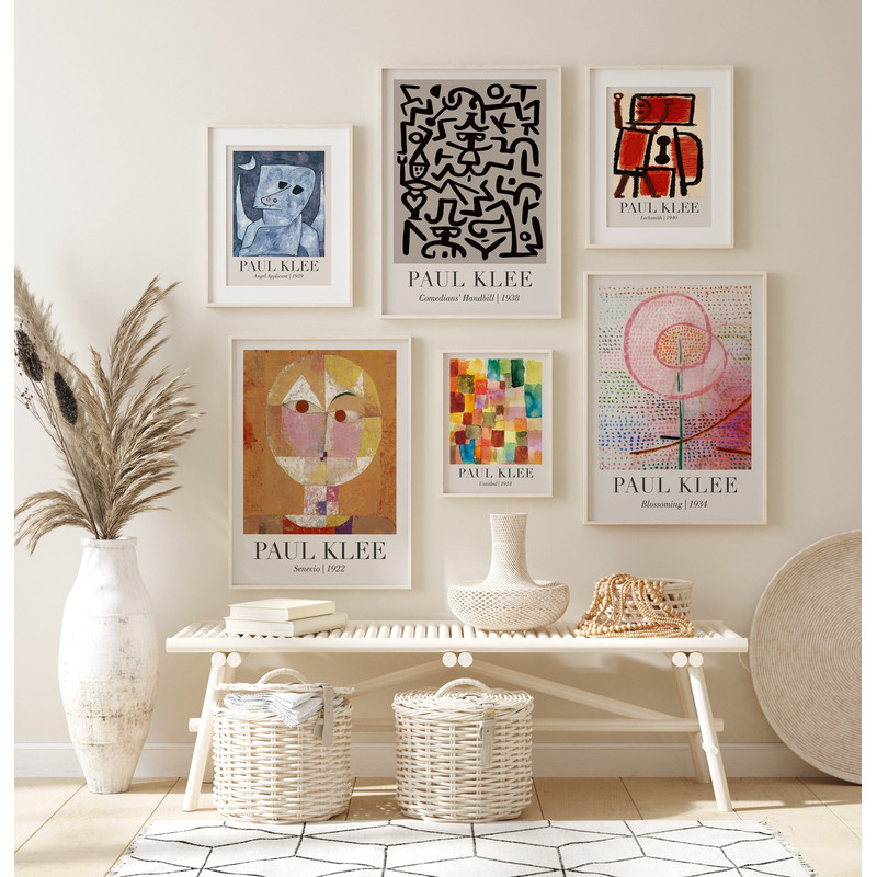 Paul Klee Set of 6 Art Print, Vintage Paul Klee Gallery Set, Paul Klee Exhibition Poster, Abstract Klee Wall Art Decor, Digital Download-1.jpg