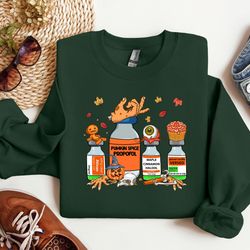halloween nurse pills sweatshirt, halloween er nurse sweatshirt, halloween icu nurse shirt, spooky nurse, fall nurse swe