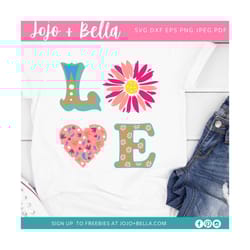 love svg file, love floral svg file, love flowers svg, love cut file, valentines svg file, i love you svg file, flowers