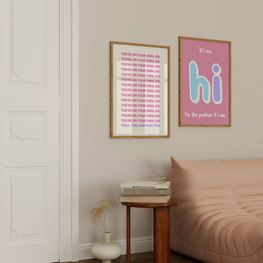 Set of 2 Taylor Swift Posters, Midnights Taylor Swift Poster, Youre On Your Own Kid Poster, Anti Hero Print, Swiftie Gallery Wall.jpg