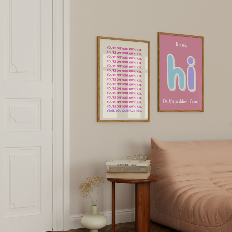 Set of 2 Taylor Swift Posters, Midnights Taylor Swift Poster, Youre On Your Own Kid Poster, Anti Hero Print, Swiftie Gallery Wall.jpg