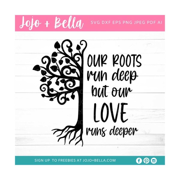 Our Roots Run Deep Svg, Family Tree Svg, Tree Svg, Family Sv - Inspire ...