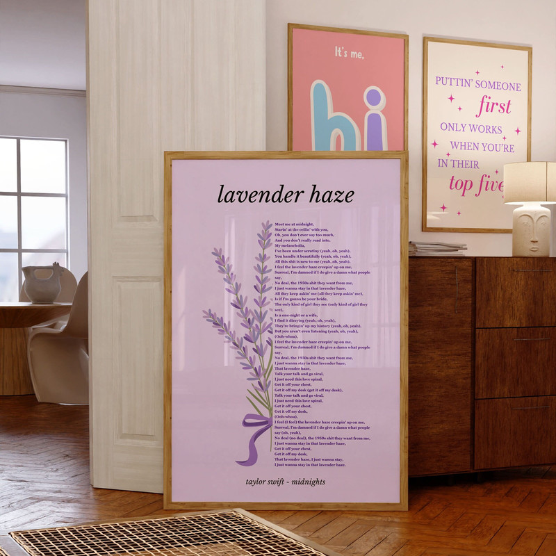 Lavender Haze Taylor Swift Print, Lavender Haze Taylor Swift, Lavender Haze Midnights Poster, Lavender Haze Poster, Midnights Lyric Poster.jpg