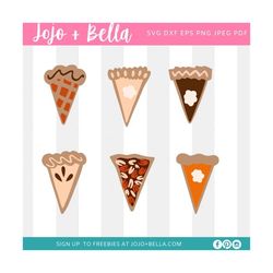 pumpkin pie svg, pie slices svg, thanksgiving, thankful svg, pumpkin pie png, shirt, sublimation, cut file, svg files fo