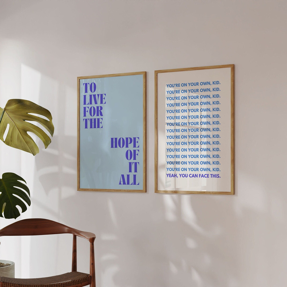 Set of 2 Taylor Swift Posters, August Taylor Swift Poster, Taylor August Print, Midnights Lyric Poster, Print Set, YOYOK Taylor Swift, Blue-1.jpg