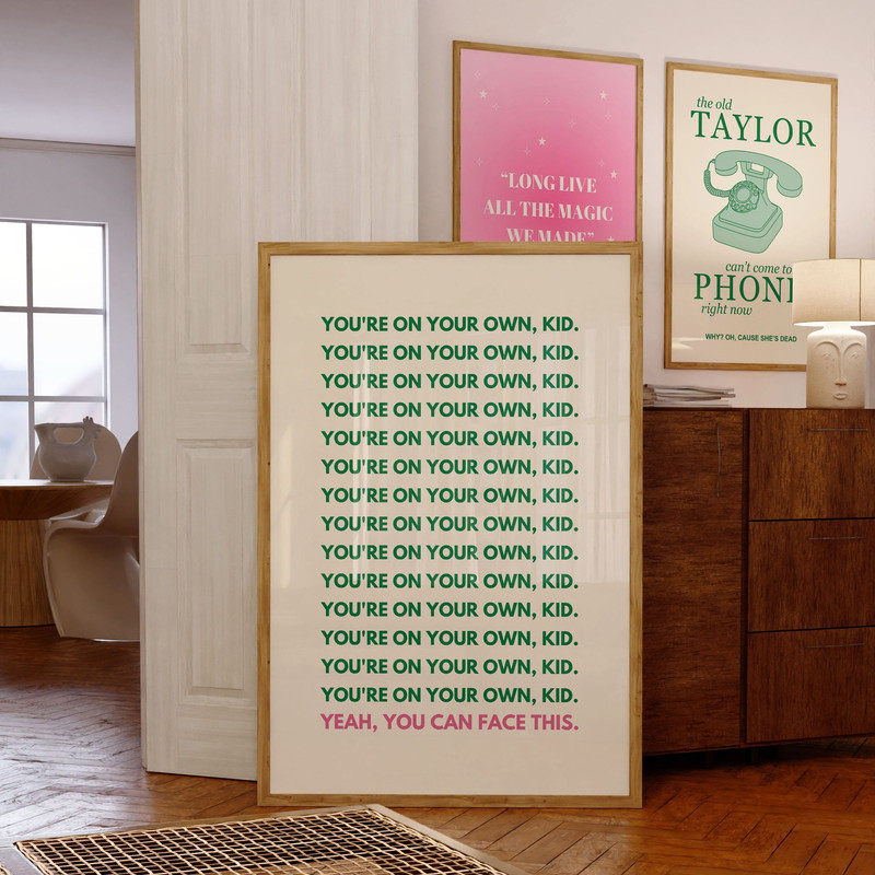 Youre On Your Own Kid Taylor Swift Poster, YOYOK Taylor Swift, YOYOK Midnights Poster, Youre On Your Own Kid Poster, Midnights Lyric Poster-1.jpg