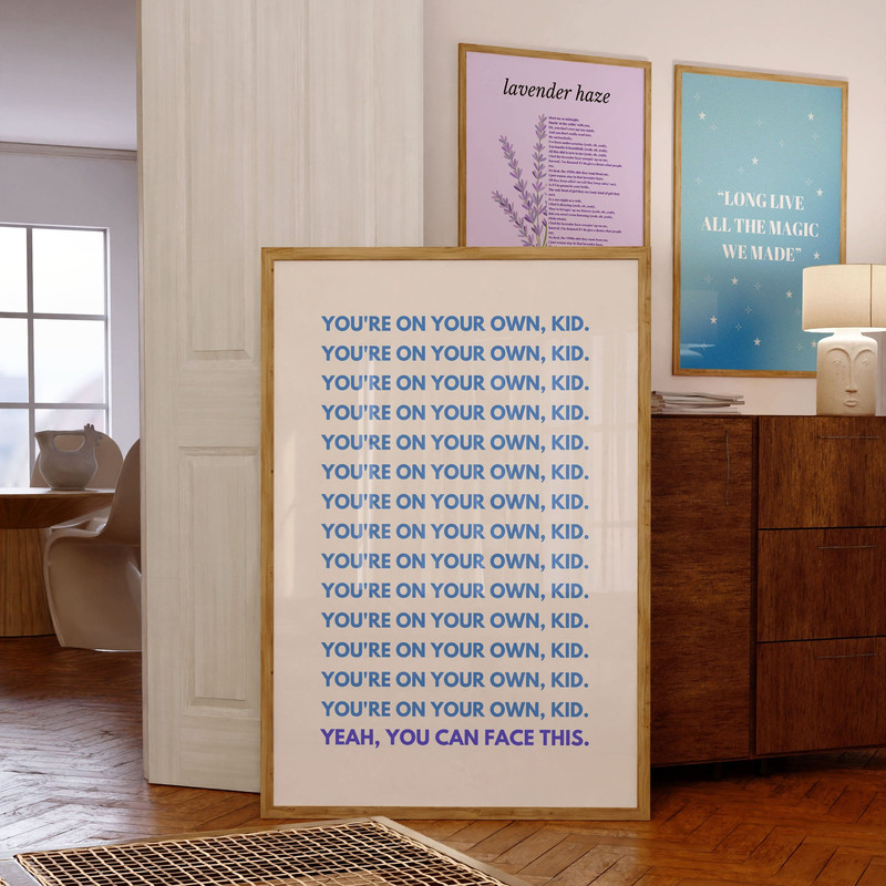 Youre On Your Own Kid Taylor Swift Poster, YOYOK Taylor Swift, YOYOK Midnights Poster, Youre On Your Own Kid Poster, Midnights Lyric Poster-2.jpg