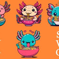 kawaii axolotl eating ramen part 3 svg.png digital files