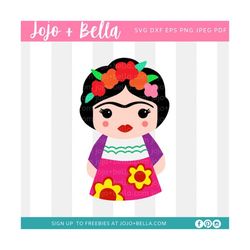 frida kahlo svg - baby frida kahlo svg- baby frida svg - frieda kahlo svg - frida kahlo svg cut files for cricut, silhou