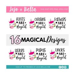unicorn svg, magical svg, matching family svg, unicorn birthday svg, unicorn squad svg, birthday squad svg, instant down