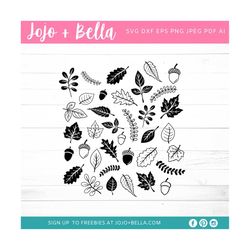 fall leaves svg bundle, 25 designs, fall svg, fall leaf pattern svg, fall leaves svg, leaves svg, autumn svg, svg files