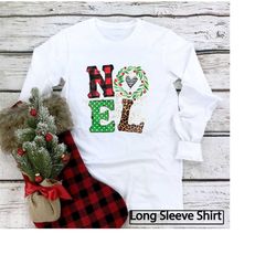 long sleeve shirt women, noel long sleeve, christmas clothing, long sleeve holiday tee, winter long sleeve tshirt, merry