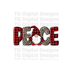christmas png, peace png, gnome png, peace gnome, christmas peace, christmas plaid, peace leopard, peace plaid, peace do