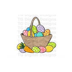 easter basket png easter eggs basket clipart sublimation design download digital file