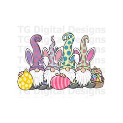 easter bunny gnomes png easter gnome bunny eggs basket shirt sublimation design digital download file