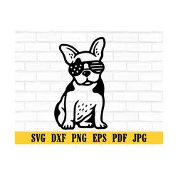 french bulldog svg, fourth of july dog svg file, july 4th frenchie svg, frenchie glasses svg, dog cut file, july 4th ani