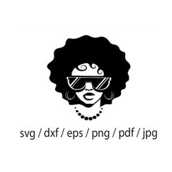 afro woman svg, afro girl svg, afro queen svg, afro lady svg, curly hair svg, black woman, for cricut, for silhouette, c