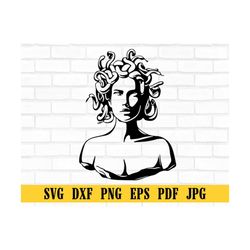 medusa svg ,greek goddess ,myth, legend ,gorgo gorgon, curse evil ,venomous poison ,cut file clipart vector digital