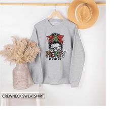 Crewneck Sweatshirt, Merry Mama, Family Matching Sweater, Holiday Sweatshirts, Mommy, Motherhood, Nana Gigi Grandma, Noe