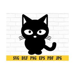 cat svg, black cat svg, peeking cat clipart, cute cat svg, halloween cat svg