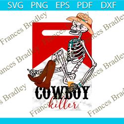 cowboy killer funny western skeleton png sublimation