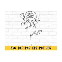 rose line art svg, rose svg, rose vector graphics, hand drawn roses, floral outline, botanical svg, flower line art for