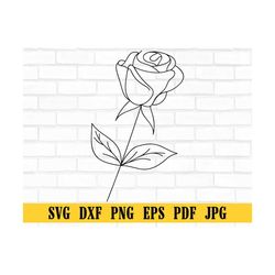 rose line art svg, rose svg, rose vector graphics, hand drawn roses, floral outline, botanical svg, flower line art for