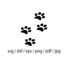 Dog Paw Prints Svg, Dog Paws Svg, Puppy Paw Prints Svg, Dog Tracks Svg, Dog Dxf, Dog Png, Dog Clipart, Dog Files, Eps