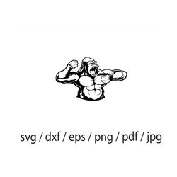 gorilla beating chest svg, gorilla svg, gorilla dxf, gorilla png, gorilla clipart, gorilla files, eps