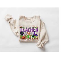 Cute Spooky Teacher Sweatshirt, Teacher Halloween Sweatshirt, Teacher Appreciation Gifts, Fall Teacher Sweatshirt, New T