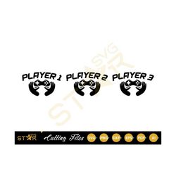 xbox controller svg, matching svg, family matching svg, player 1 player 2-3 svg, digital cut file, cricut svg, cameo sil