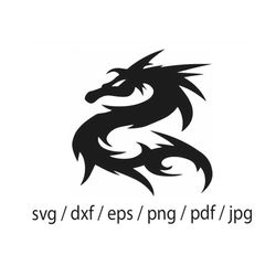 dragon dxf, dragon png, dragon clipart, dragon silhouette, dragon svg files for cricut, dragon cut files for silhouette