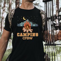 camping crew shirt, happy camper shirt, gift for campers, hiking shirt, adventure shirt,camping buddie shirts,camping fa
